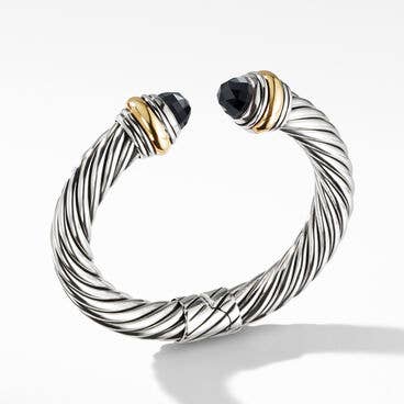 Cable Classics Colour Bracelet in Sterling Silver with Black Onyx and 14K Yellow Gold
