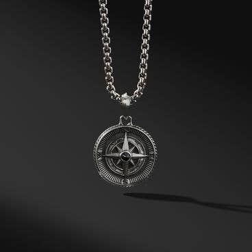 Maritime® Compass Amulet with Center Black Diamond