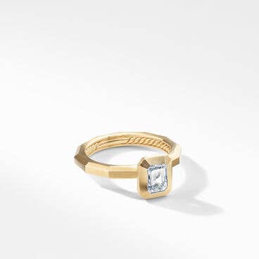 DY Delaunay Petite Engagement Ring in 18K Yellow Gold, Emerald