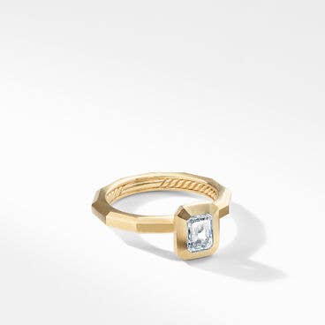DY Delaunay Petite Engagement Ring in 18K Yellow Gold, Emerald