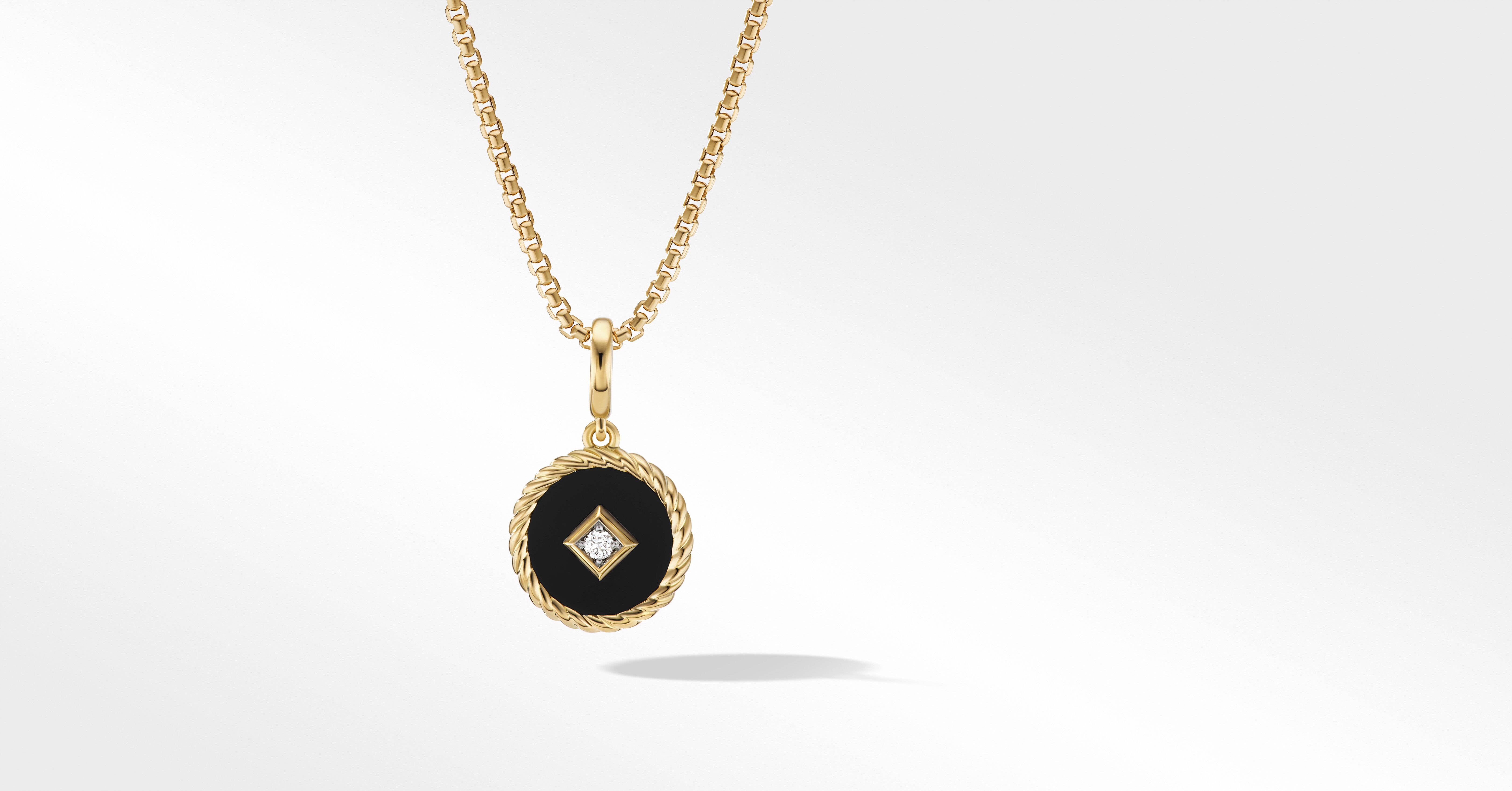 A Initial Charm with Pavé Diamonds 