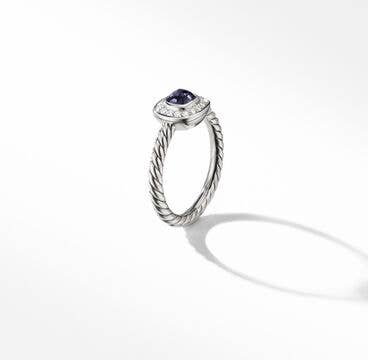 Kids Albion® Ring with Black Orchid and Pavé Diamonds