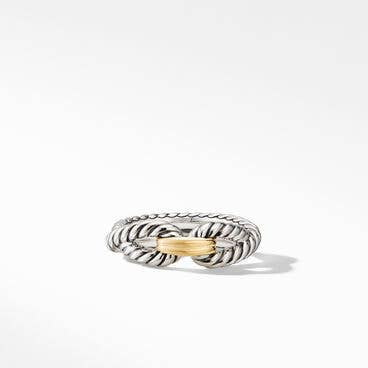 Cable Loop Band Ring with 18K Yellow Gold
