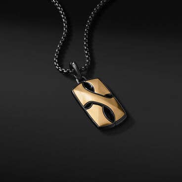 Armory® Tag in Black Titanium with 18K Yellow Gold