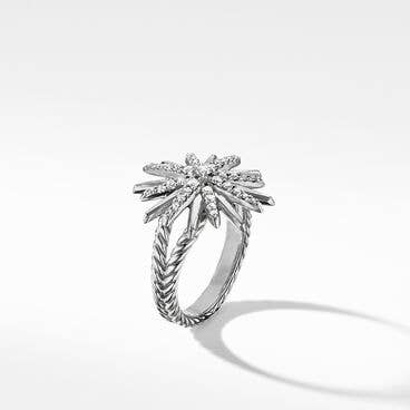 Starburst Ring with Pavé Diamonds