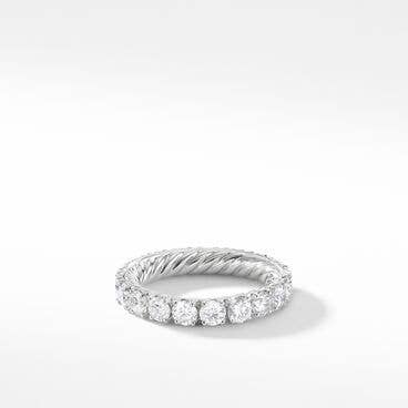 DY Eden Band Ring in Platinum with Diamonds, 3.6mm
