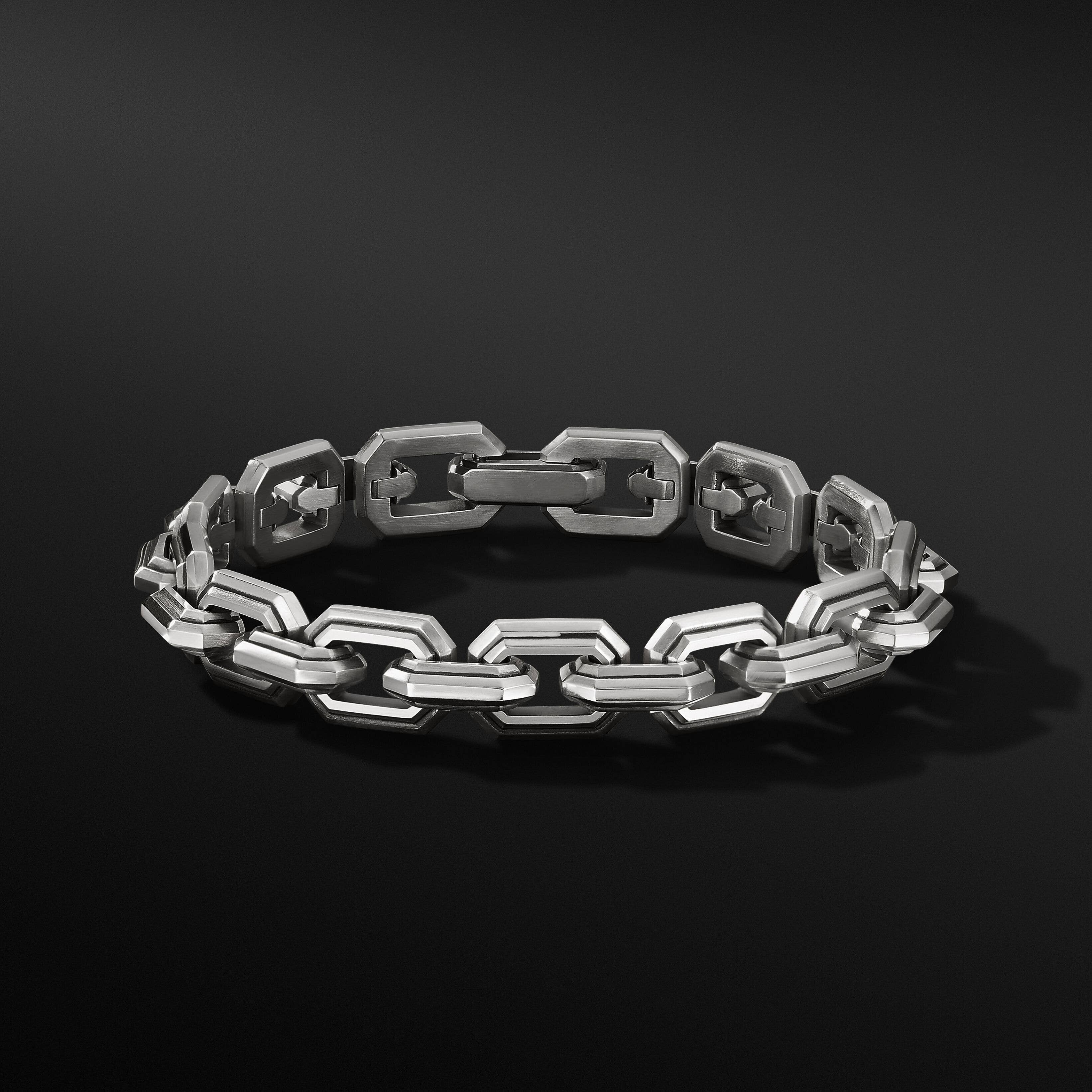 Deco Link Bracelet in Sterling Silver