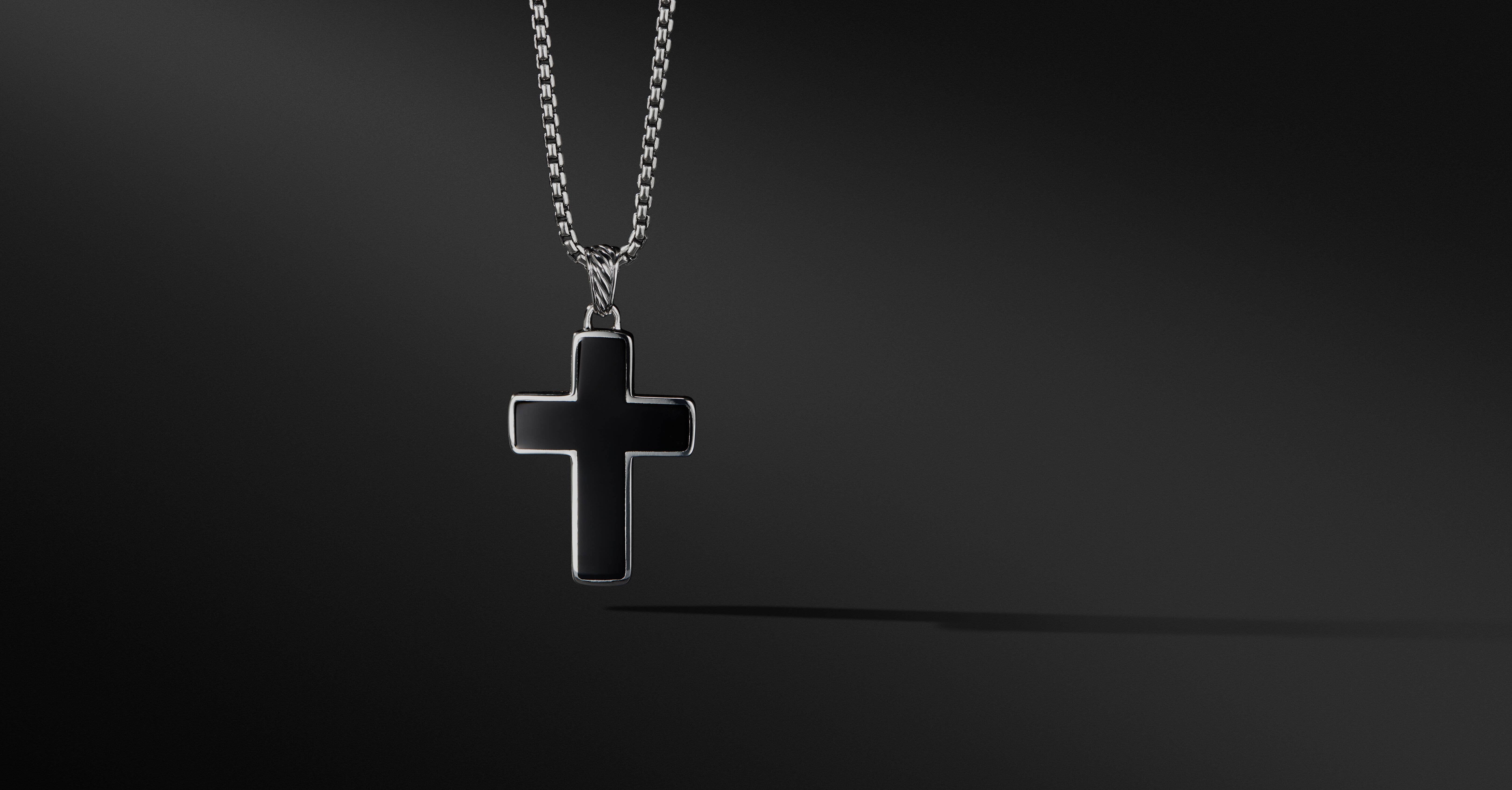 Exotic Stone Cross Pendant with Black 