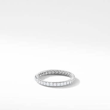 DY Eden Band Ring in Platinum with Diamonds, 2.2mm