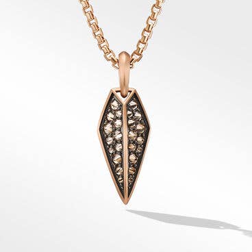 Streamline® Amulet in 18K Rose Gold with Reverse Set Pavé Cognac Diamonds