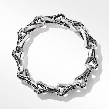 Faceted Link Bracelet with Pavé Black Diamonds
