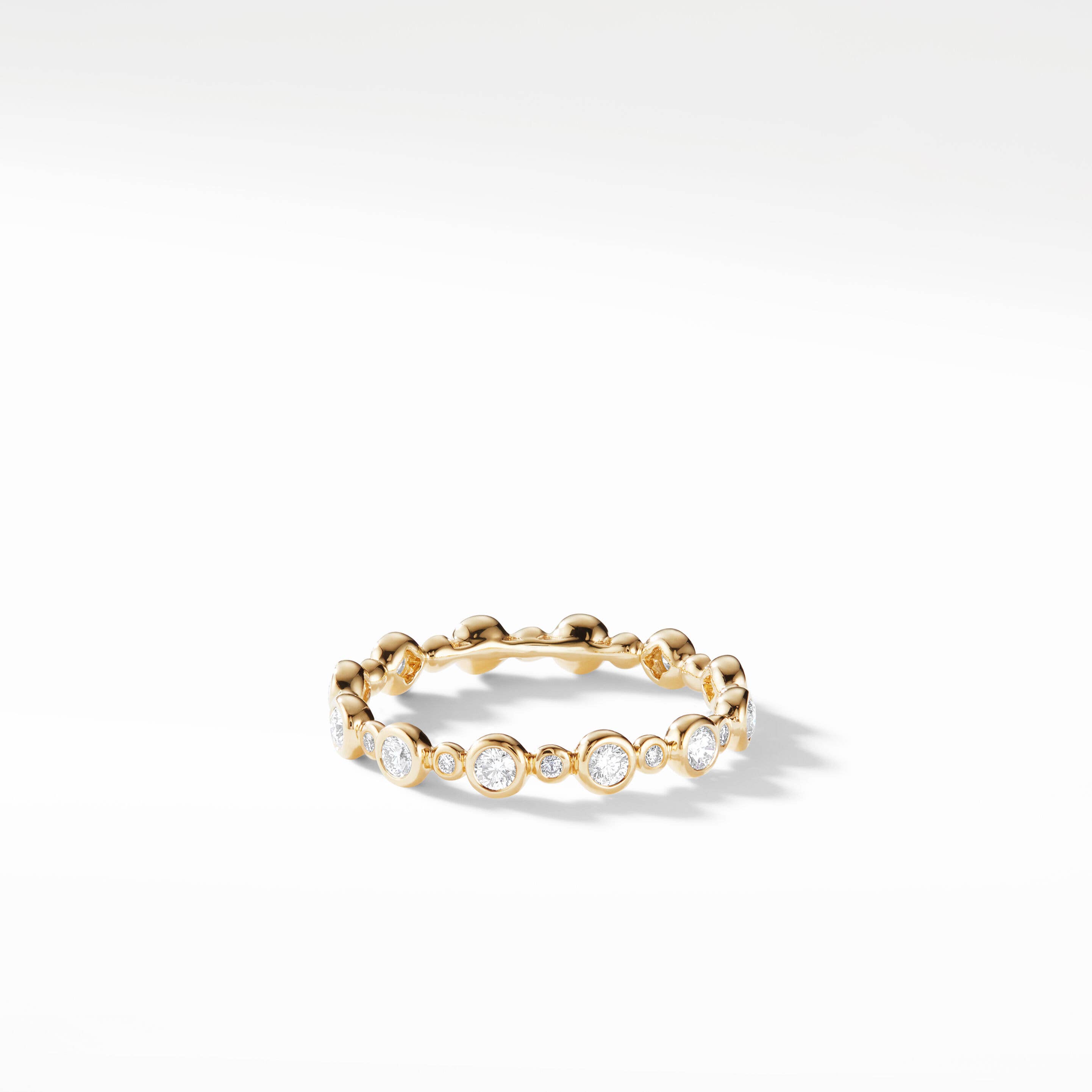 DY Starlight Band Ring in 18K Yellow Gold with Diamonds