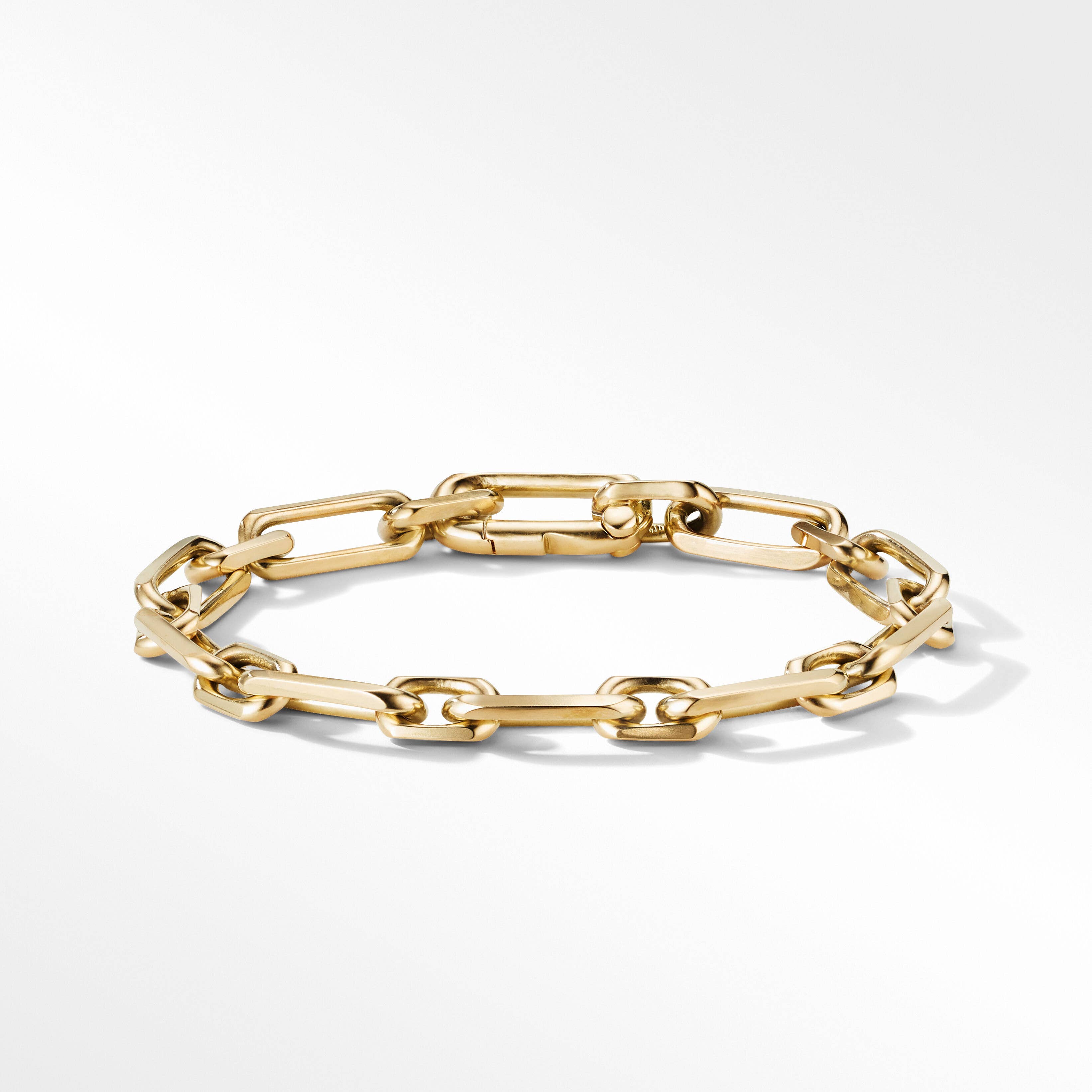 Elongated Open Link Chain Bracelet in 18K Yellow Gold