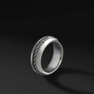 Cable Inset Band Ring