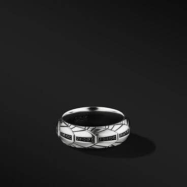 Empire Band Ring with Pavé Black Diamonds