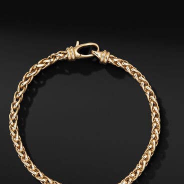 Wheat Chain Bracelet in 18K Yellow Gold