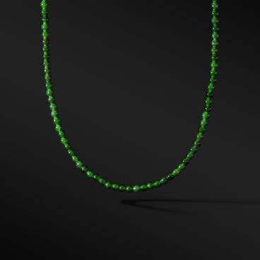 Spiritual Beads Necklace with Nephrite Jade and 18K Yellow Gold