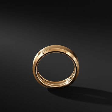 Beveled Band Ring in 18K Yellow Gold