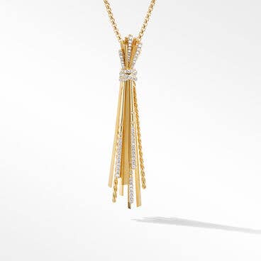 Angelika™ Y Slider Necklace in 18K Yellow Gold with Pavé Diamonds
