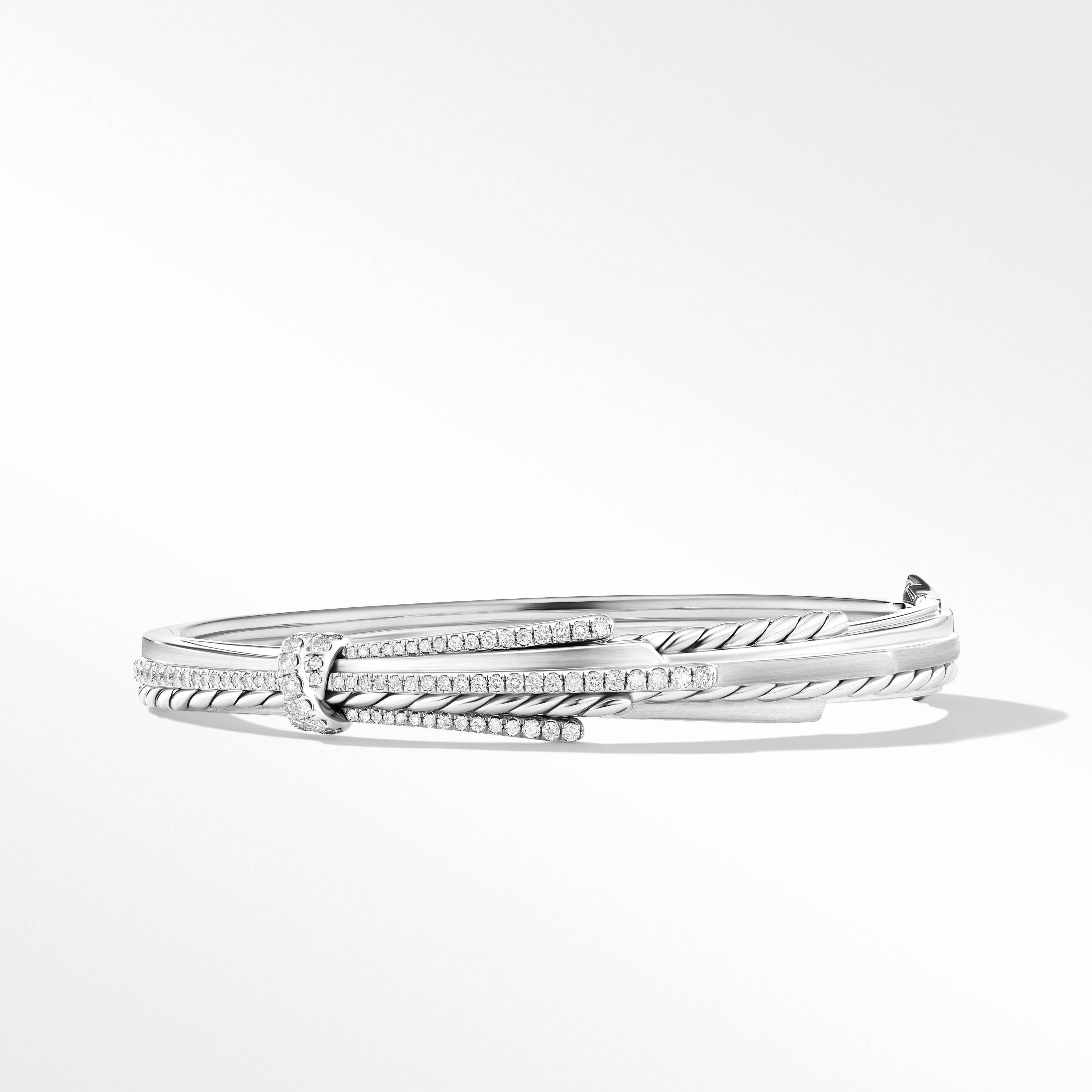Angelika™ Bracelet in Sterling Silver with Pavé Diamonds