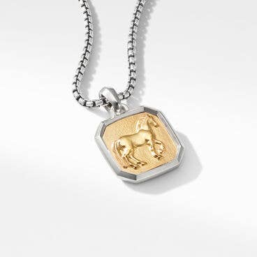 Petrvs® Horse Amulet with 18K Yellow Gold