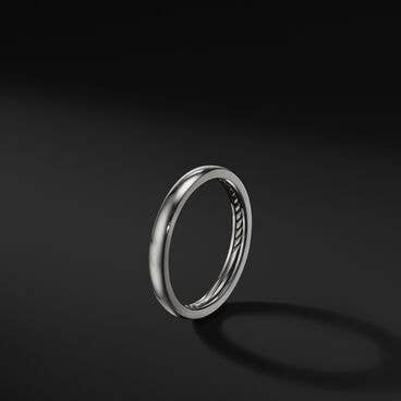 DY Classic Band Ring in Grey Titanium, 3mm