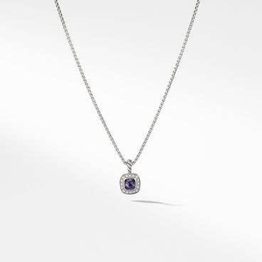Kids Albion® Pendant Necklace with Black Orchid and Pavé Diamonds