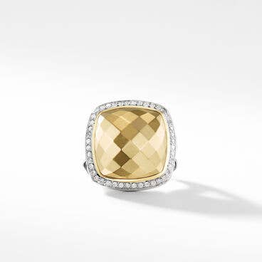 Albion Ring with Diamonds and 18K Yellow Gold, 17mm
