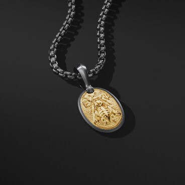 Petrvs® Bee Amulet in Black Titanium with 18K Yellow Gold