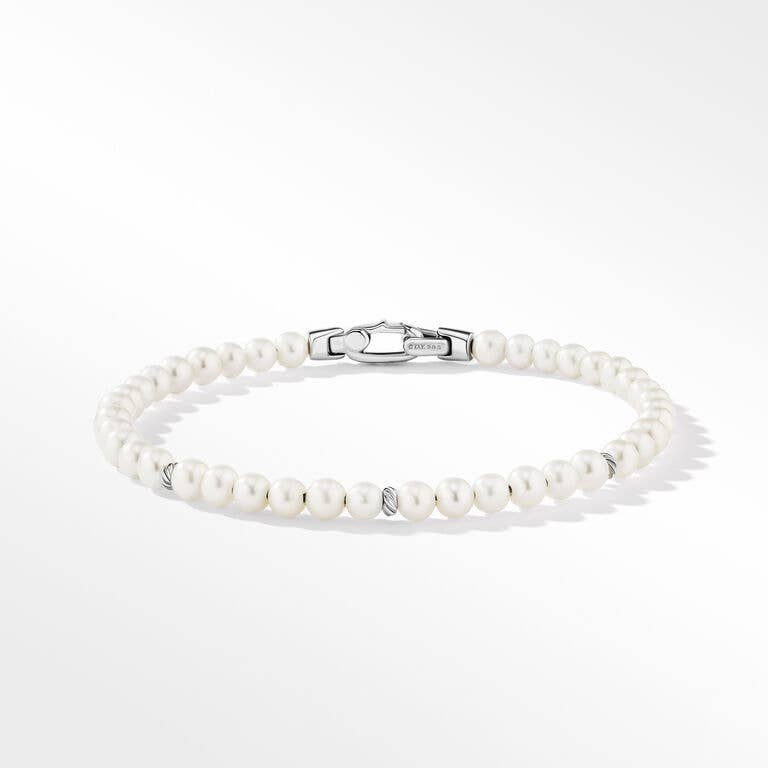 Bijoux Spiritual Beads Bracelet in Sterling Silver with Pearls