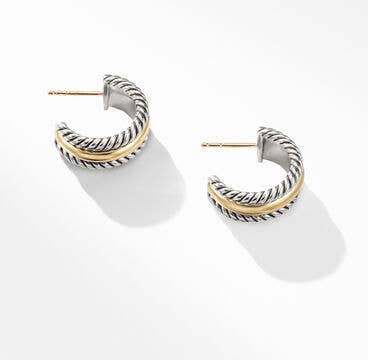 Cable Collectibles® Huggie Hoop Earrings with 14K Yellow Gold