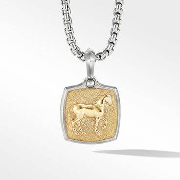 Petrvs® Horse Amulet in Sterling Silver with 18K Yellow Gold