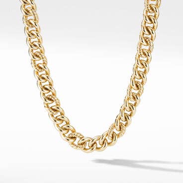 Curb Chain Necklace in 18K Yellow Gold