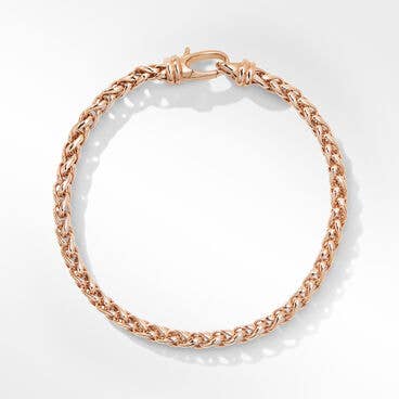 Wheat Chain Bracelet in 18K Rose Gold
