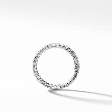 DY Eden Band Ring in Platinum with Diamonds
