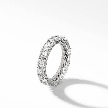 DY Eden Eternity Band Ring in Platinum with Diamonds