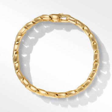 Curb Chain Angular Link Bracelet in 18K Yellow Gold