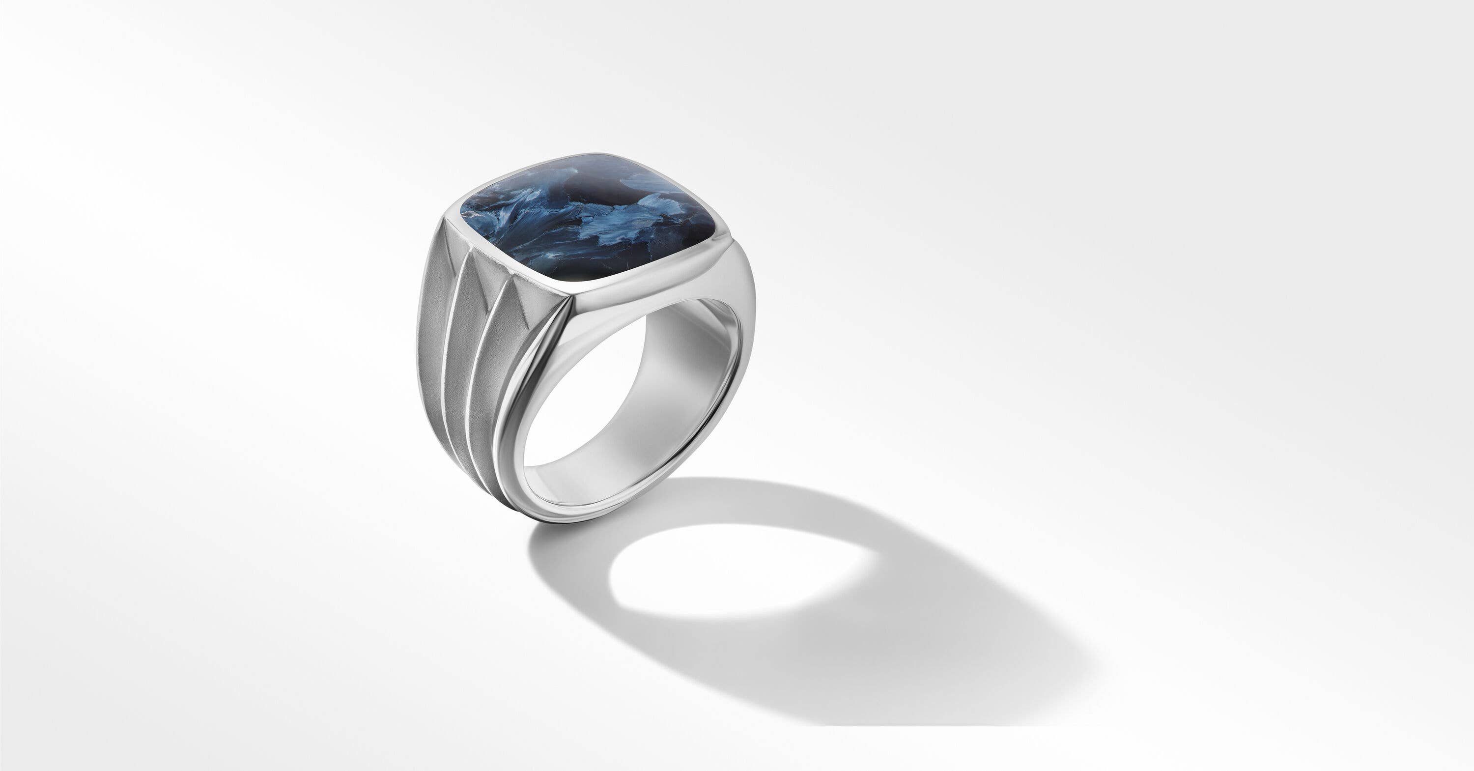 David Yurman Knife Edge Ring With Pietersite Big Apple Buddy