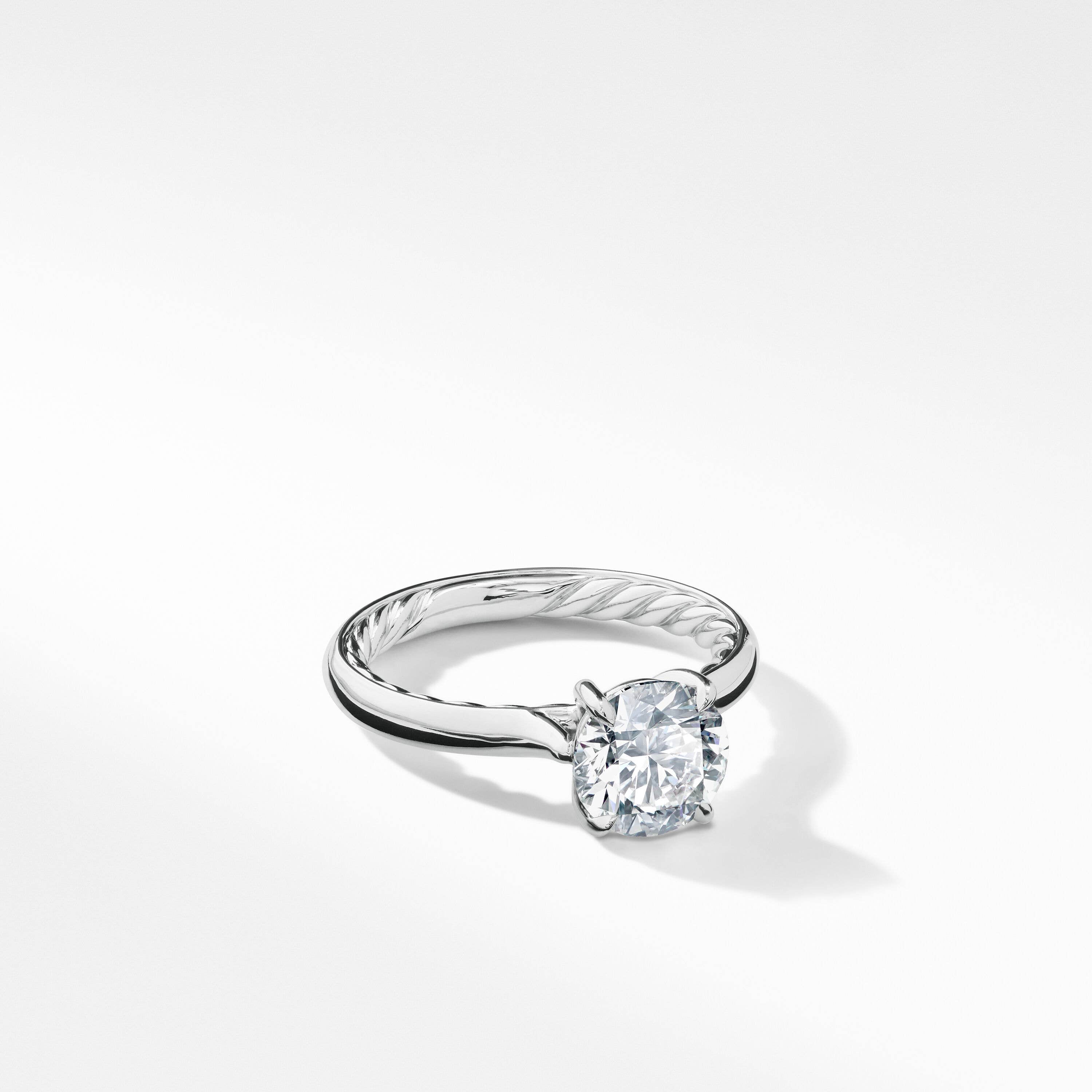 DY Eden Engagement Ring in Platinum, Round