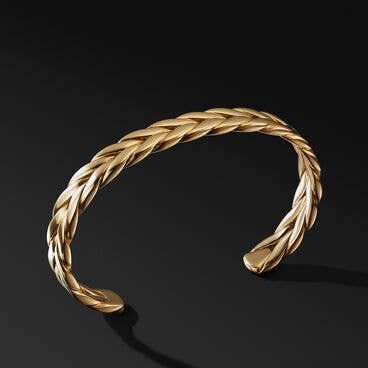 Chevron Woven Cuff Bracelet in 18K Yellow Gold