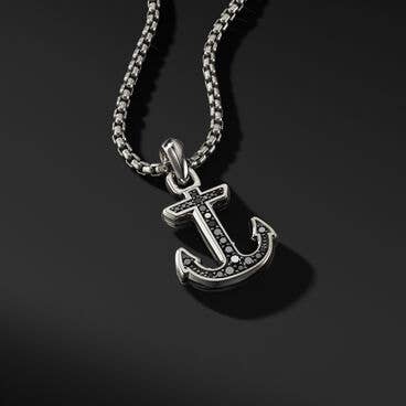 Maritime® Anchor Amulet with Pavé Black Diamonds