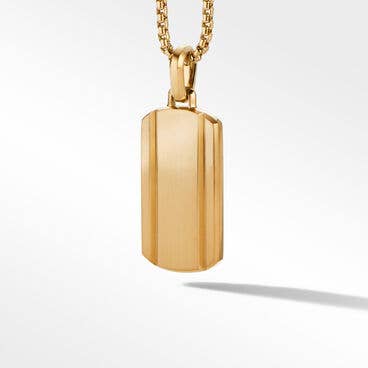 Beveled Tag in 18K Yellow Gold