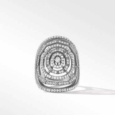 Stax Ring in 18K White Gold with Full Pavé Diamonds