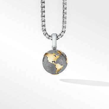 Earth Amulet in Sterling Silver with 18K Yellow Gold