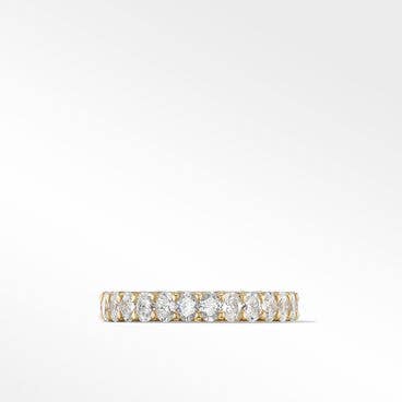 DY Eden Oval Diamond Eternity Band Ring in 18K Yellow Gold
