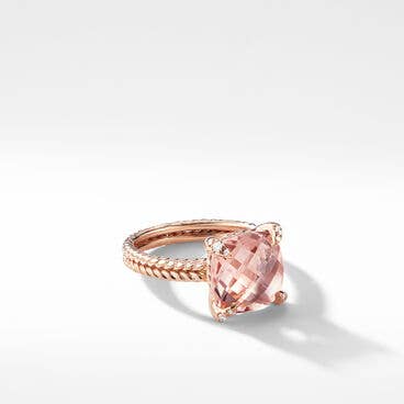 Chatelaine Ring in 18K Rose Gold with Diamonds, 11mm