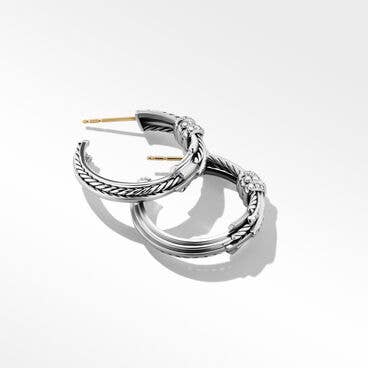 Angelika™ Hoop Earrings with Pavé Diamonds