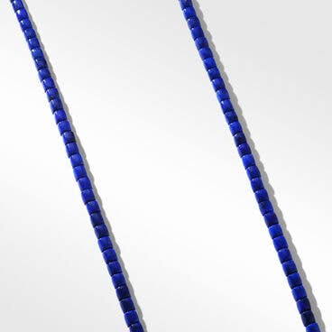 Spiritual Beads Cushion Necklace in Sterling Silver with Lapis