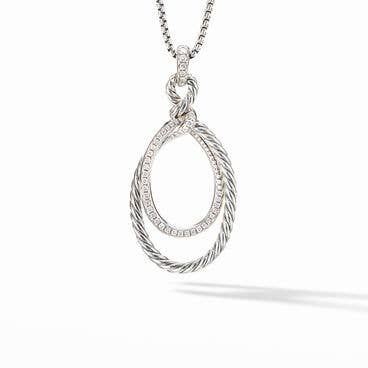 Continuance® Pendant Necklace in Sterling Silver with Pavé Diamonds