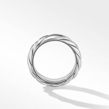 Sculpted Cable Band Ring in Sterling Silver